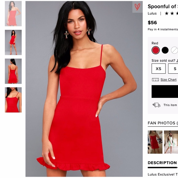 Lulus Dresses & Skirts - Lulu's Spoonful of Sass Red Bodycon Mini Dress